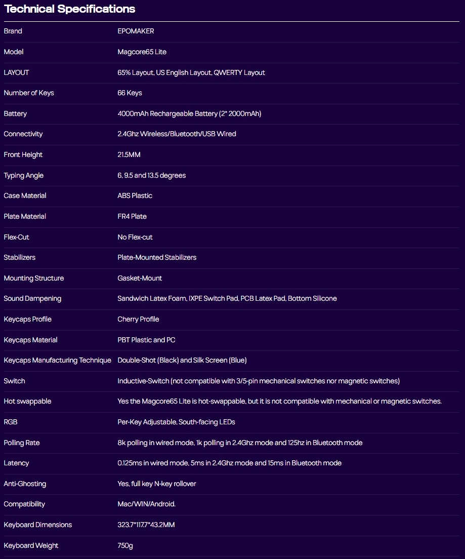 specifiche tecniche 530ab